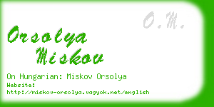 orsolya miskov business card